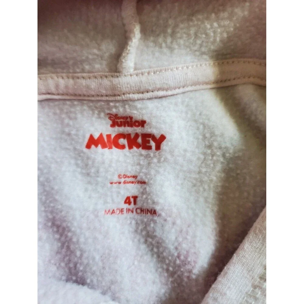 Disney's Mickey Mouse And Friends Pinkish Hooded Kids Sweatshirt Size 4T